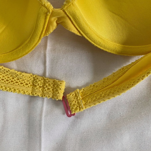 Aerie American Eagle Yellow Mesh Bikini Top 34B - Picture 6 of 8